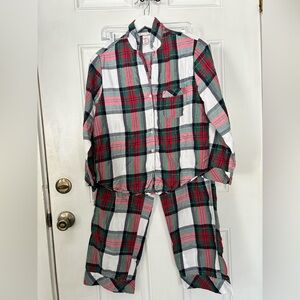 Victoria's Secret Red and Green Plaid Pajama Set